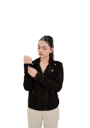 Classic Leather Motorcycle Jacket Women with Zip Out Lining