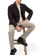 Black Leather Blazer for Men