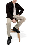 Shirt Collar Style Real Lambskin Leather Jacket