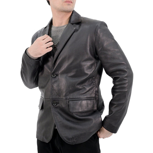 Real Lambskin Casual Men's Leather Jacket