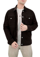 Shirt Collar Style Real Lambskin Leather Jacket