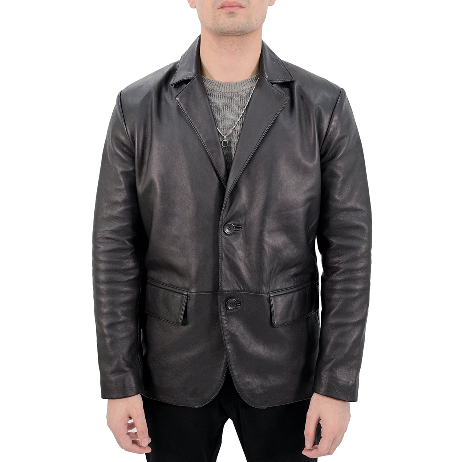 Real Lambskin Casual Men's Leather Jacket