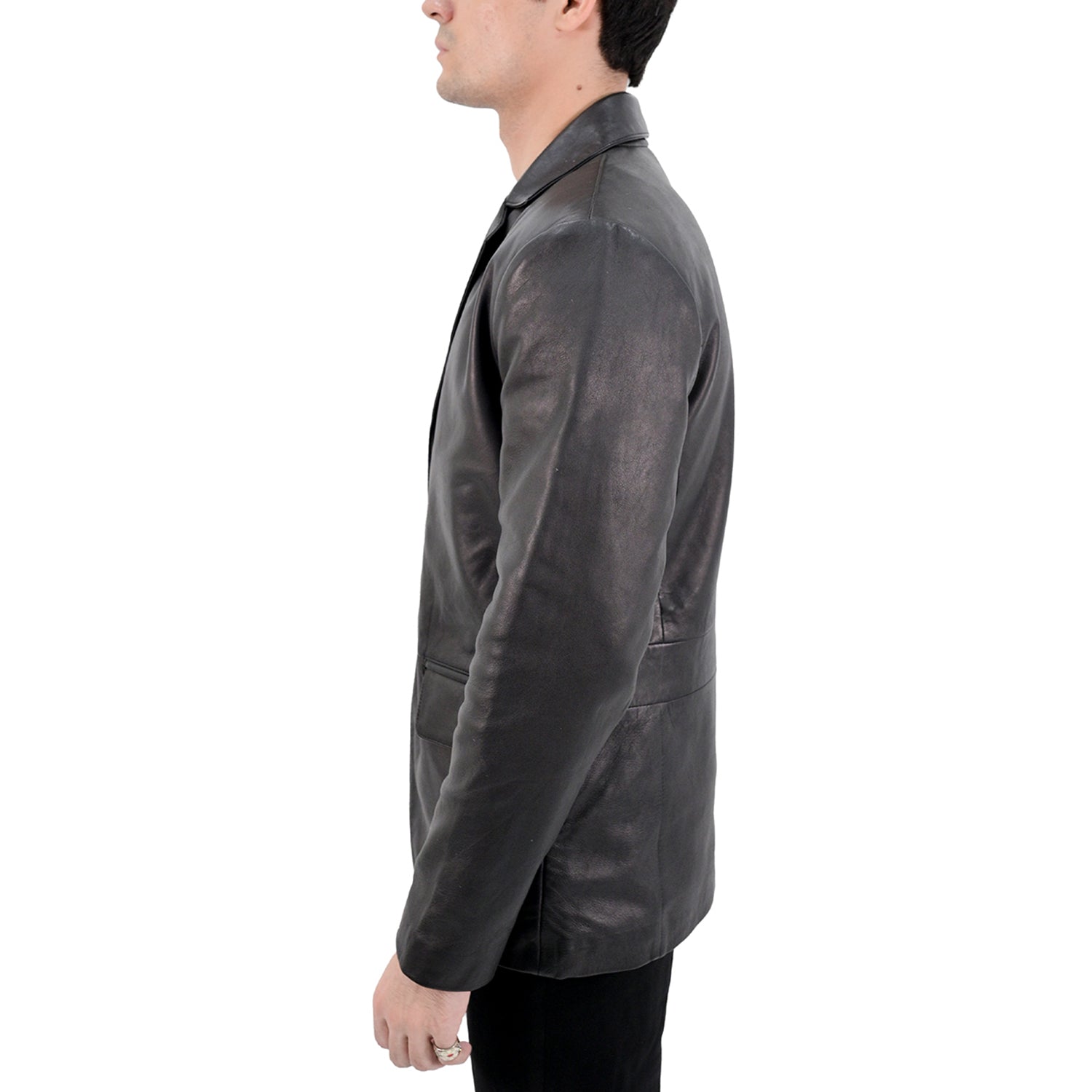 Real Lambskin Casual Men's Leather Jacket