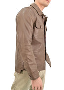 Collar Style Real Lambskin Leather Jacket