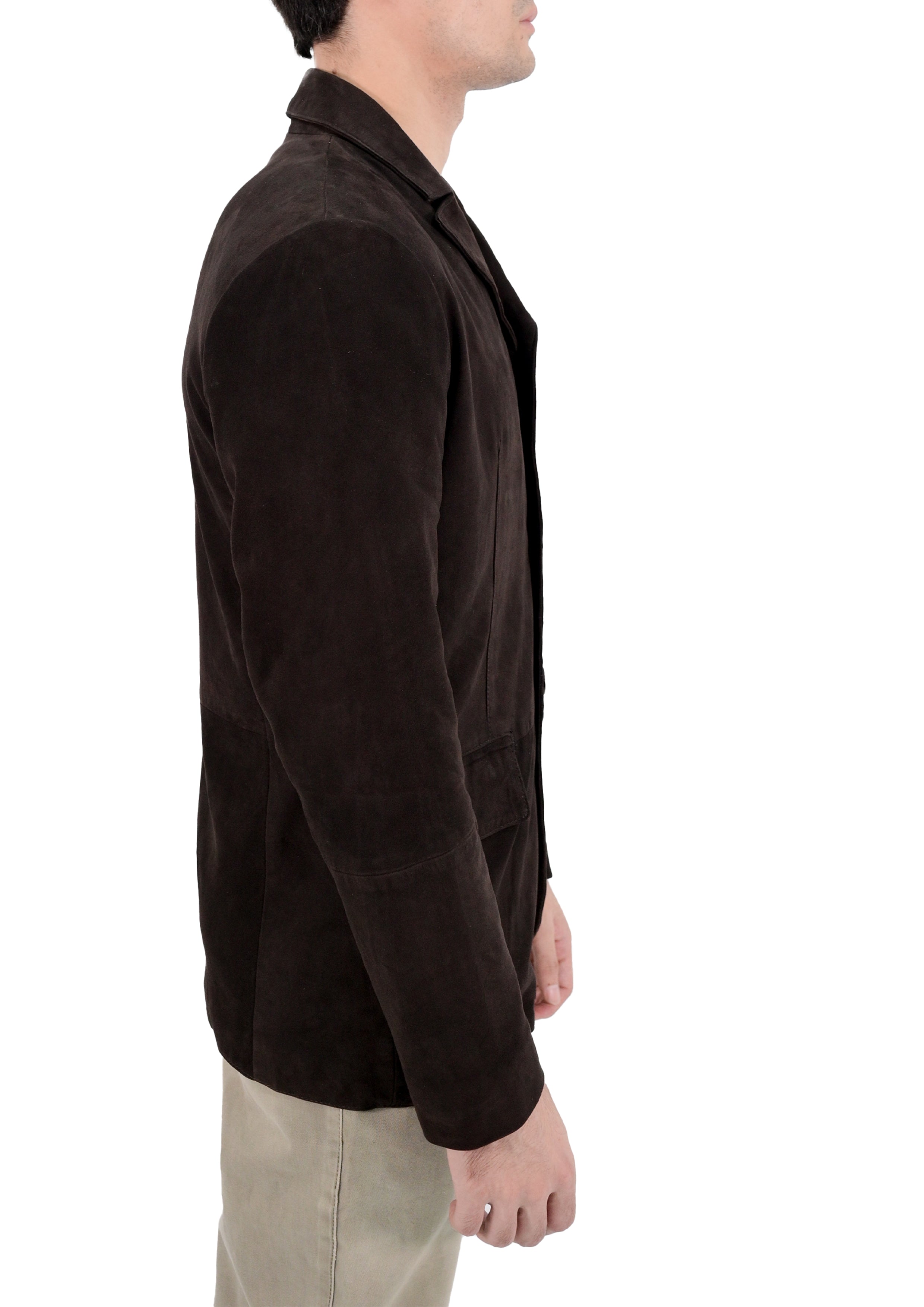 Black Leather Blazer for Men