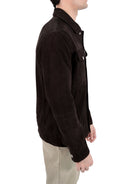 Shirt Collar Style Real Lambskin Leather Jacket
