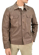 Collar Style Real Lambskin Leather Jacket