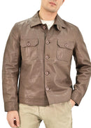 Collar Style Real Lambskin Leather Jacket