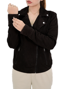 Classic Asymmetric Suede Leather Jacket