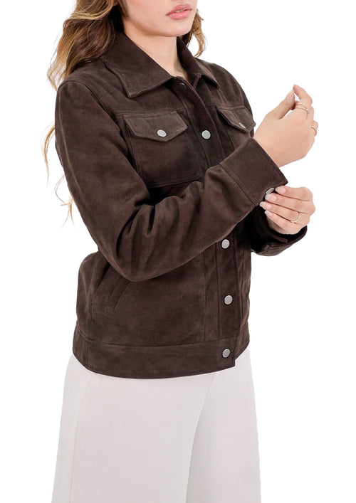 Trucker Suede Leather Jacket