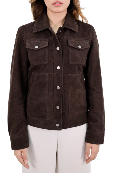 Trucker Suede Leather Jacket