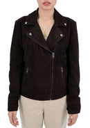 Classic Asymmetric Suede Leather Jacket
