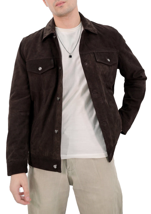 Premium Trucker Mens Leather Jacket