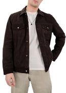 Premium Trucker Mens Leather Jacket