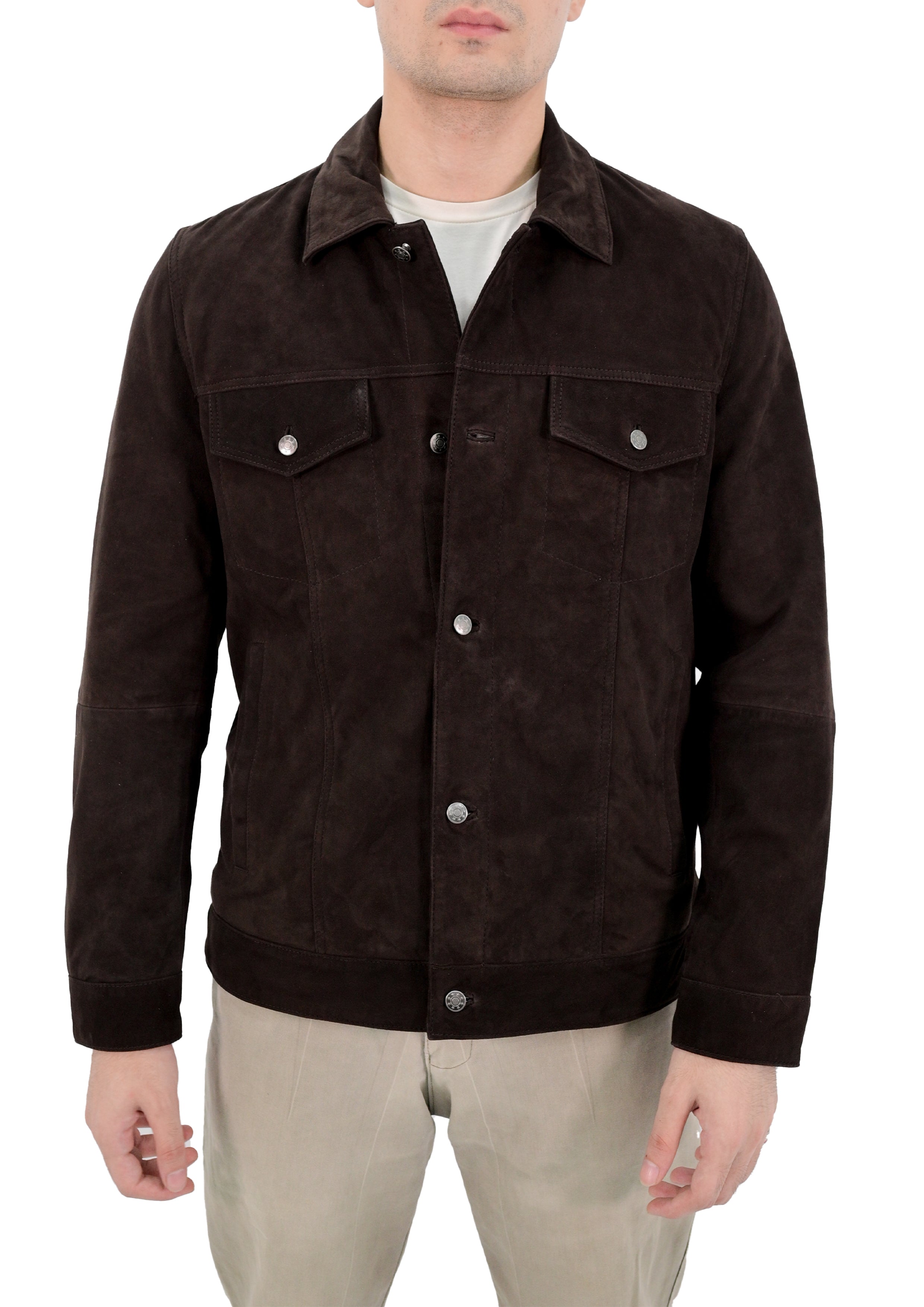 Premium Trucker Mens Leather Jacket